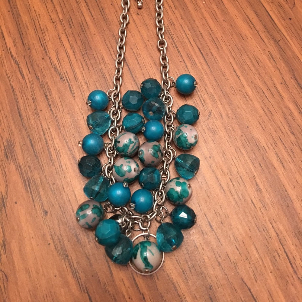 SOLD On Another Site.  turquoise bauble necklace.